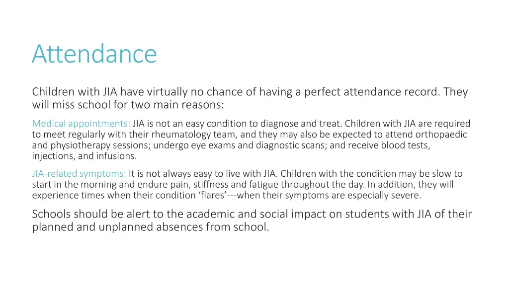 attendance