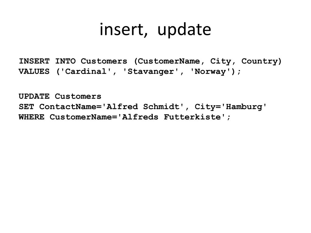 insert update
