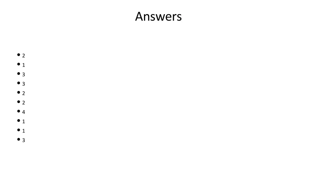 answers