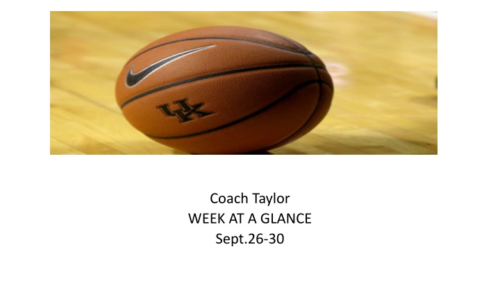 coach taylor week at a glance sept 26 30