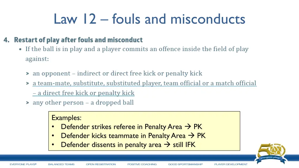law 12 fouls and misconducts 1
