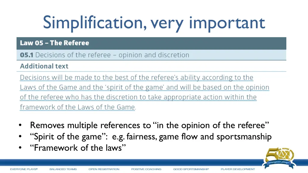 simplification very important