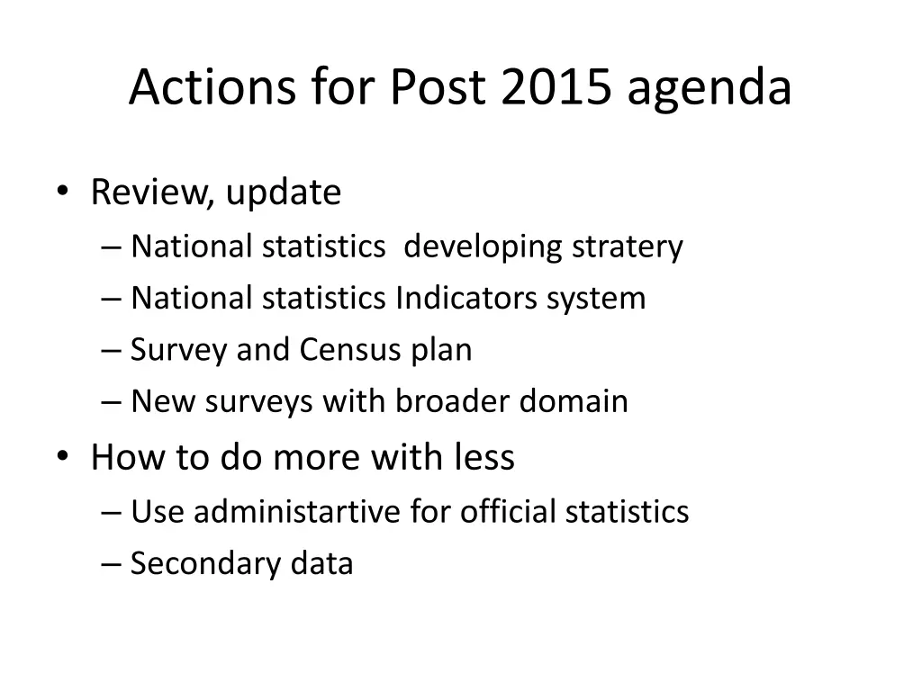 actions for post 2015 agenda 1