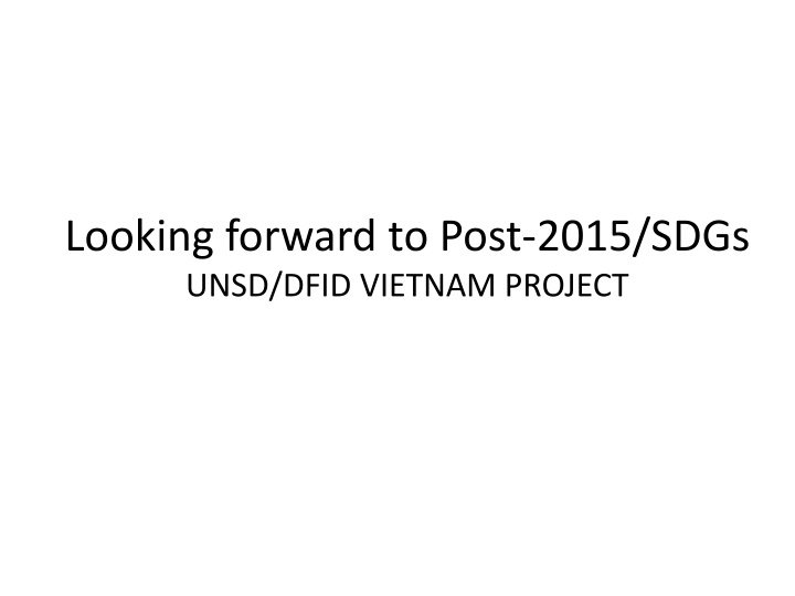 looking forward to post 2015 sdgs unsd dfid