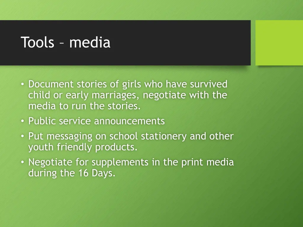 tools media
