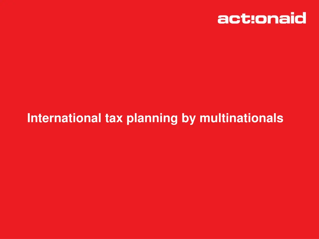 international tax planning by multinationals