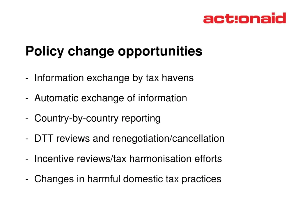 policy change opportunities 1