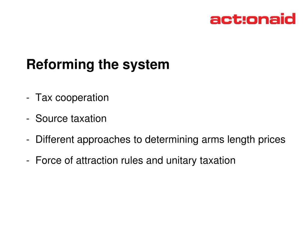 reforming the system
