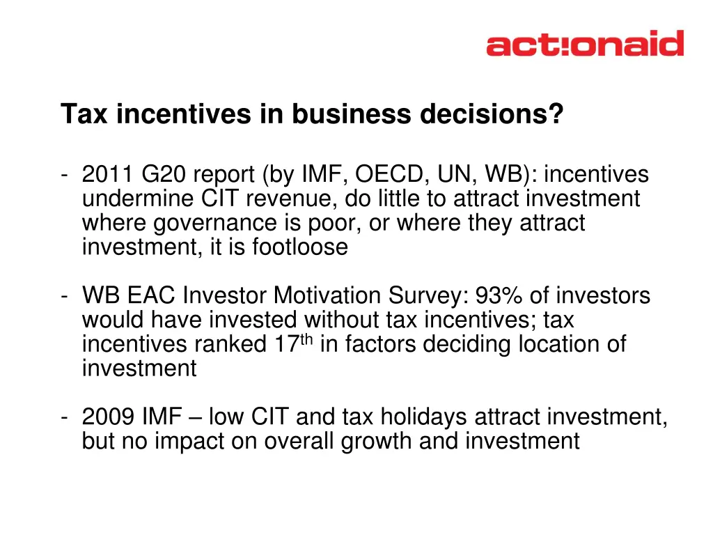 tax incentives in business decisions
