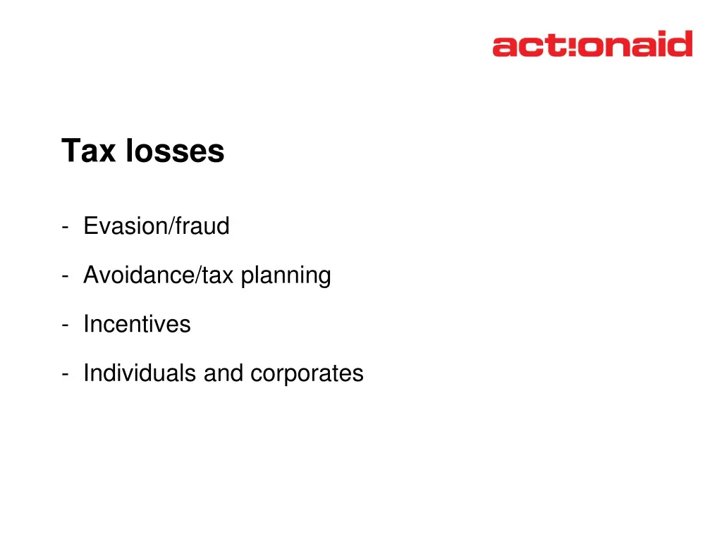tax losses