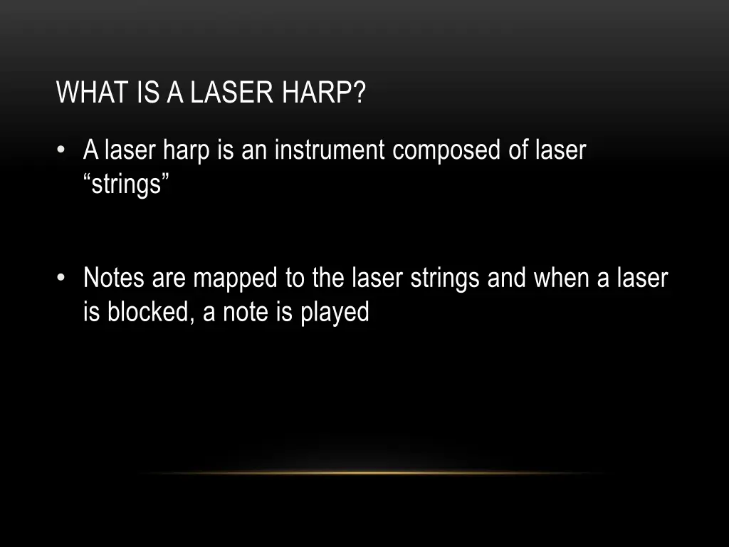 what is a laser harp