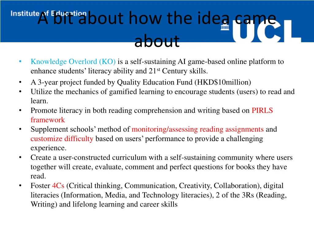 a bit about how the idea came about
