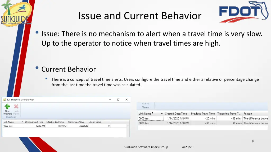 issue and current behavior issue there