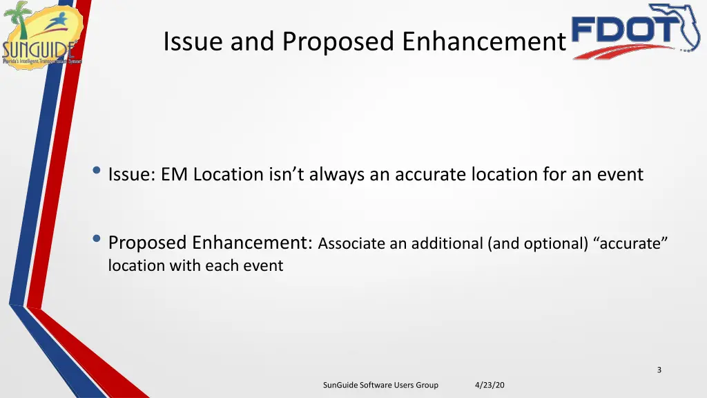 issue and proposed enhancement