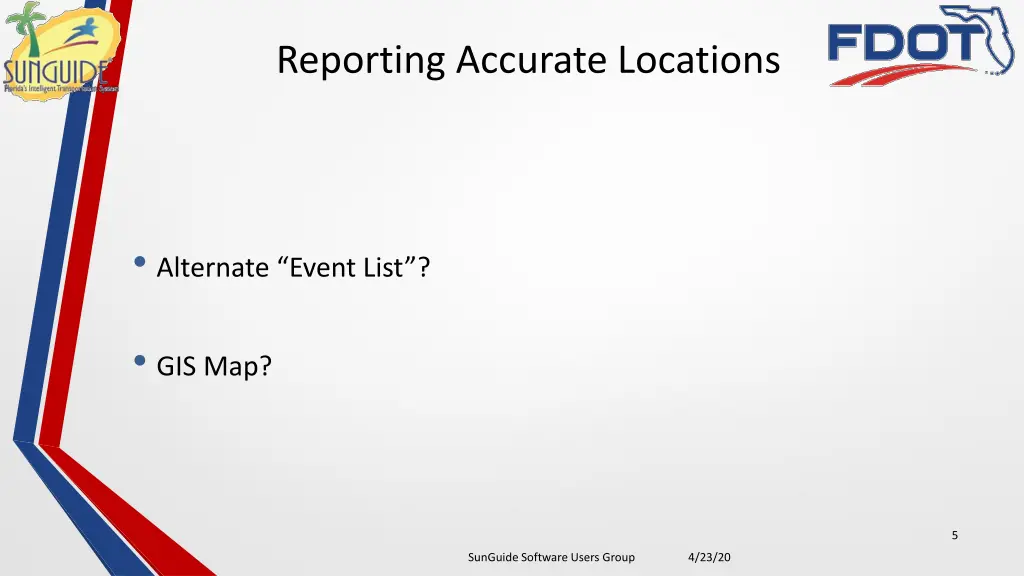 reporting accurate locations