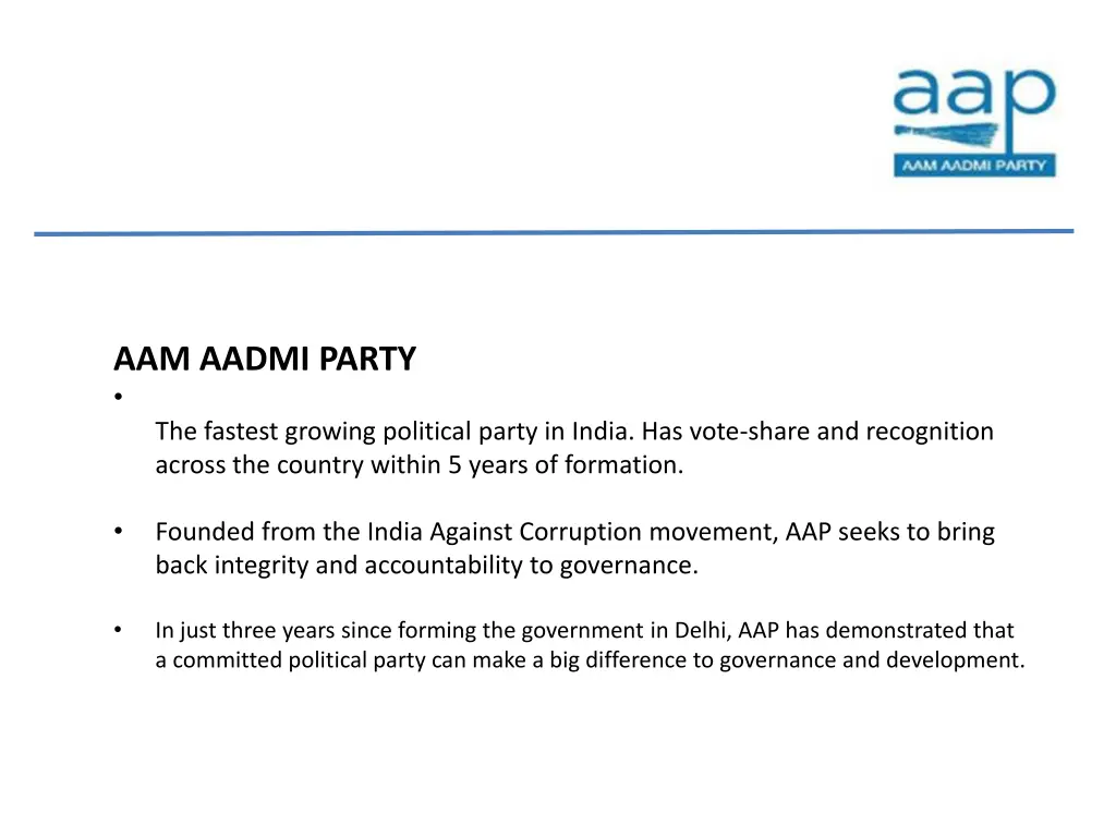 aam aadmi party the fastest growing political