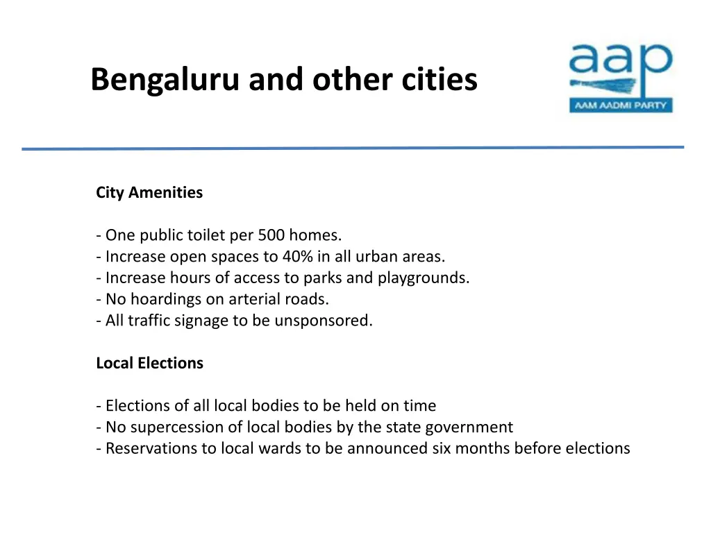 bengaluru and other cities