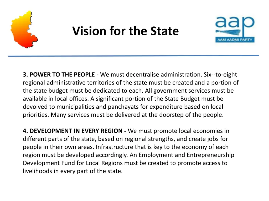 vision for the state 1