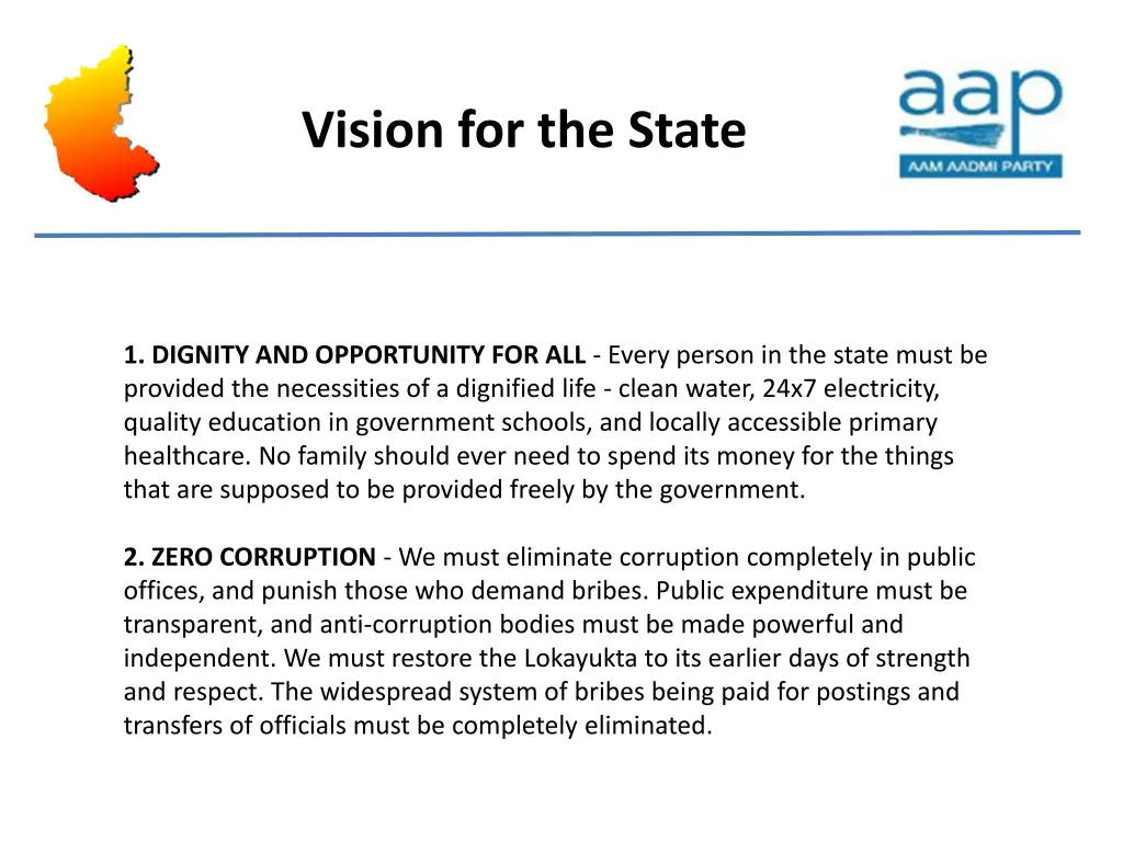vision for the state