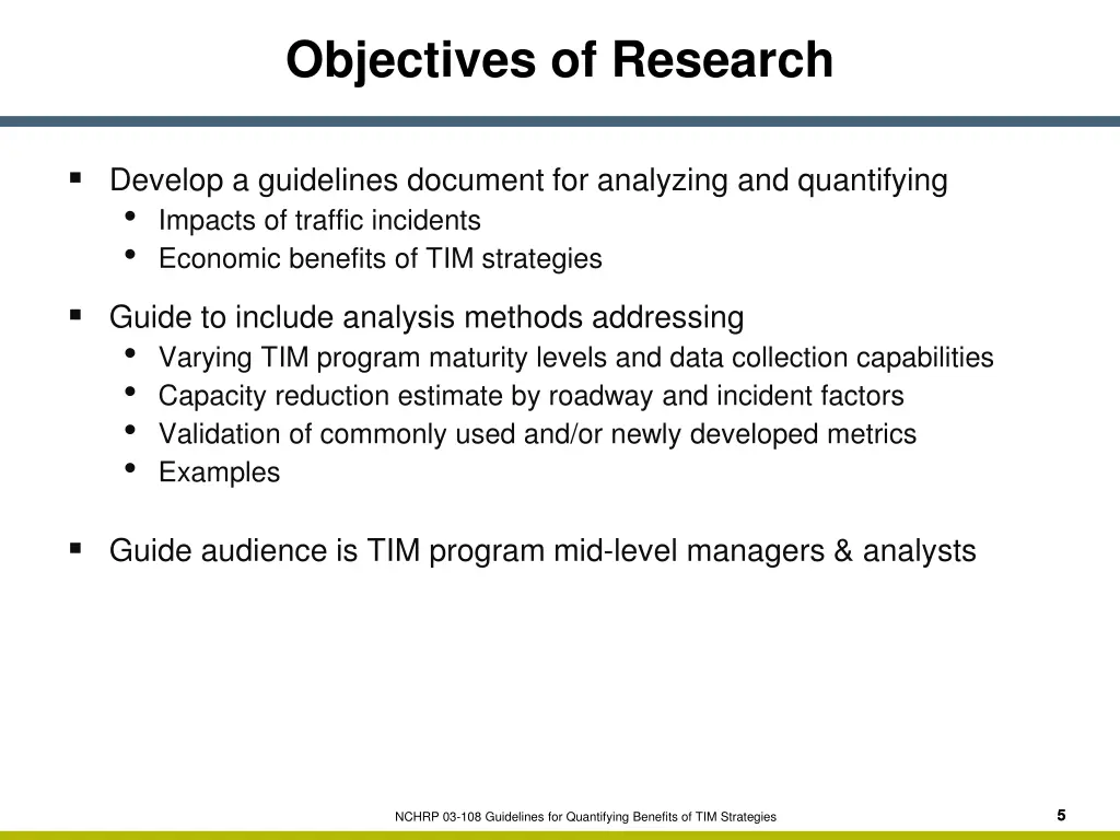 objectives of research