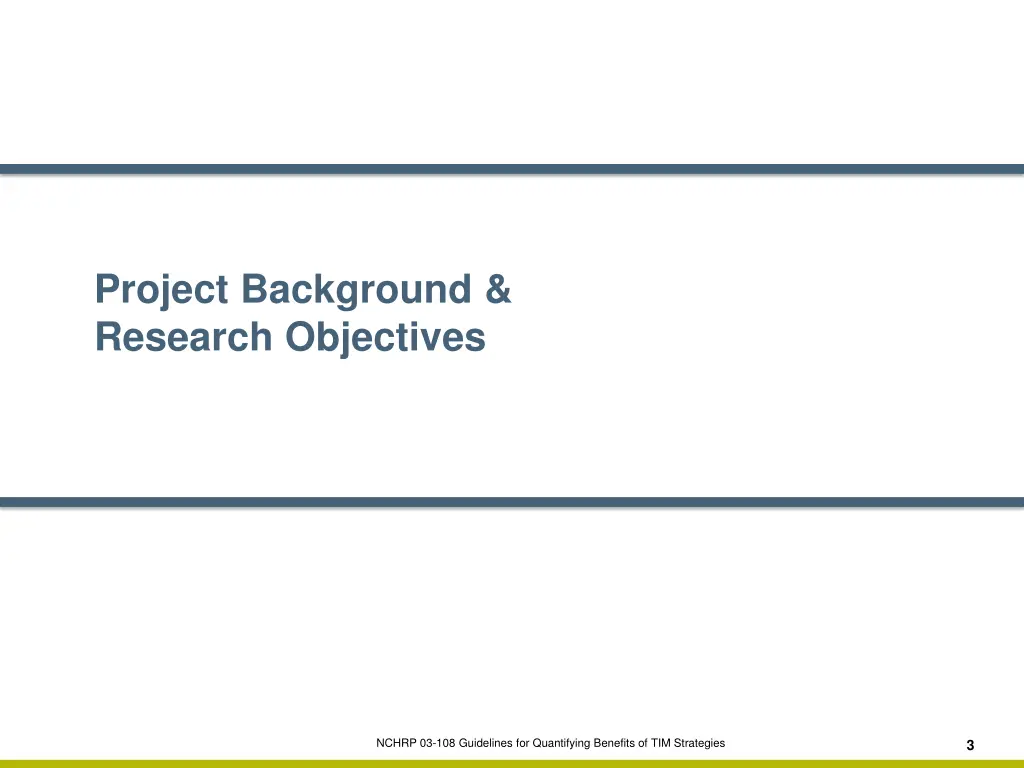 project background research objectives