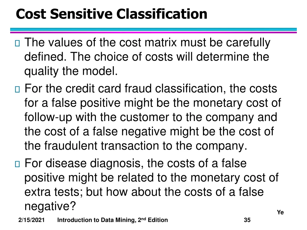cost sensitive classification 2