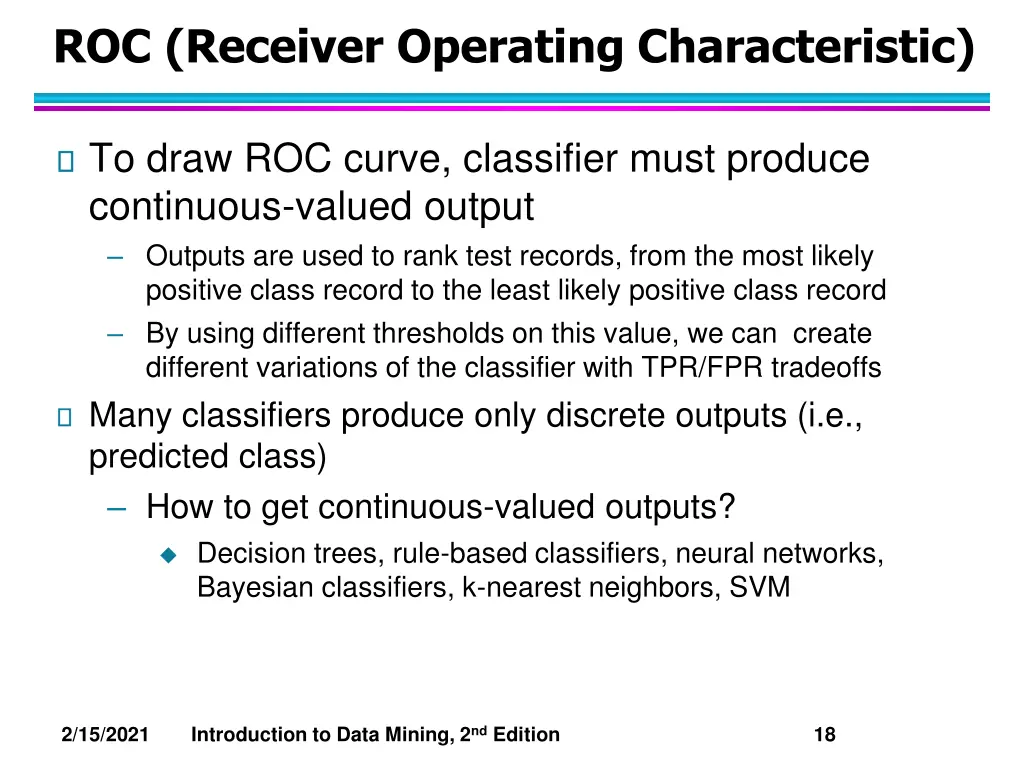 roc receiver operating characteristic 1