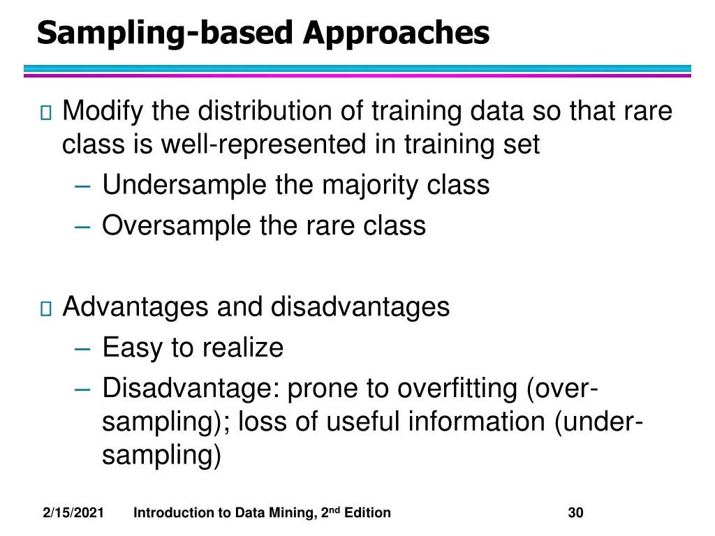 sampling based approaches