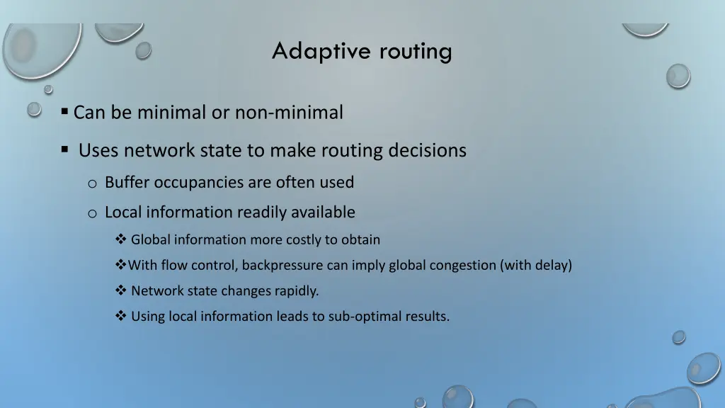 adaptive routing