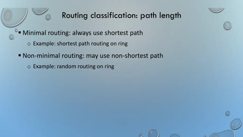routing classification path length