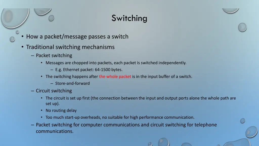 switching