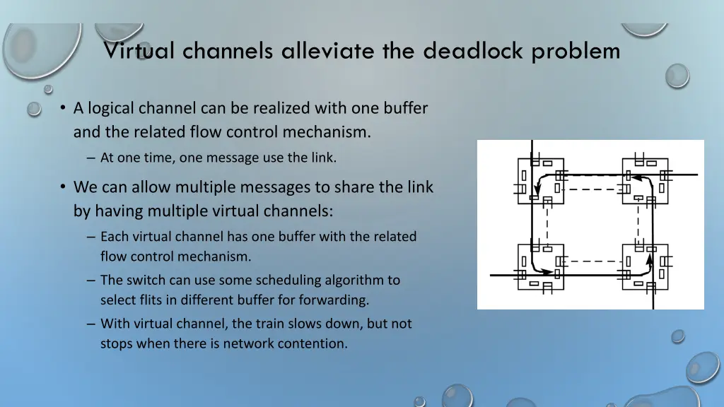 virtual channels alleviate the deadlock problem