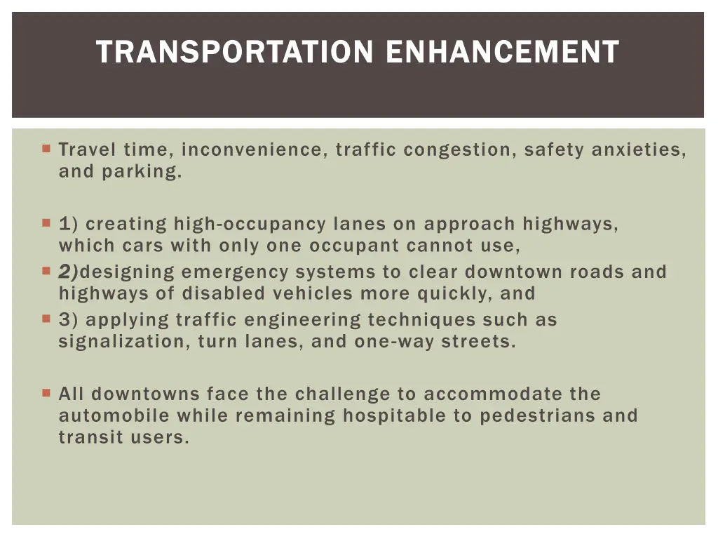transportation enhancement transportation