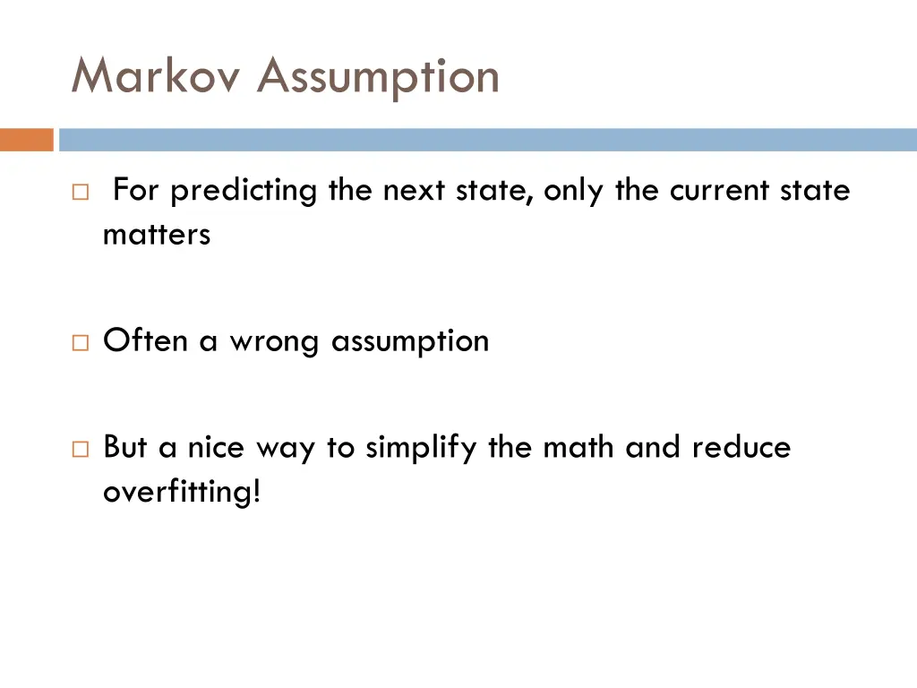 markov assumption