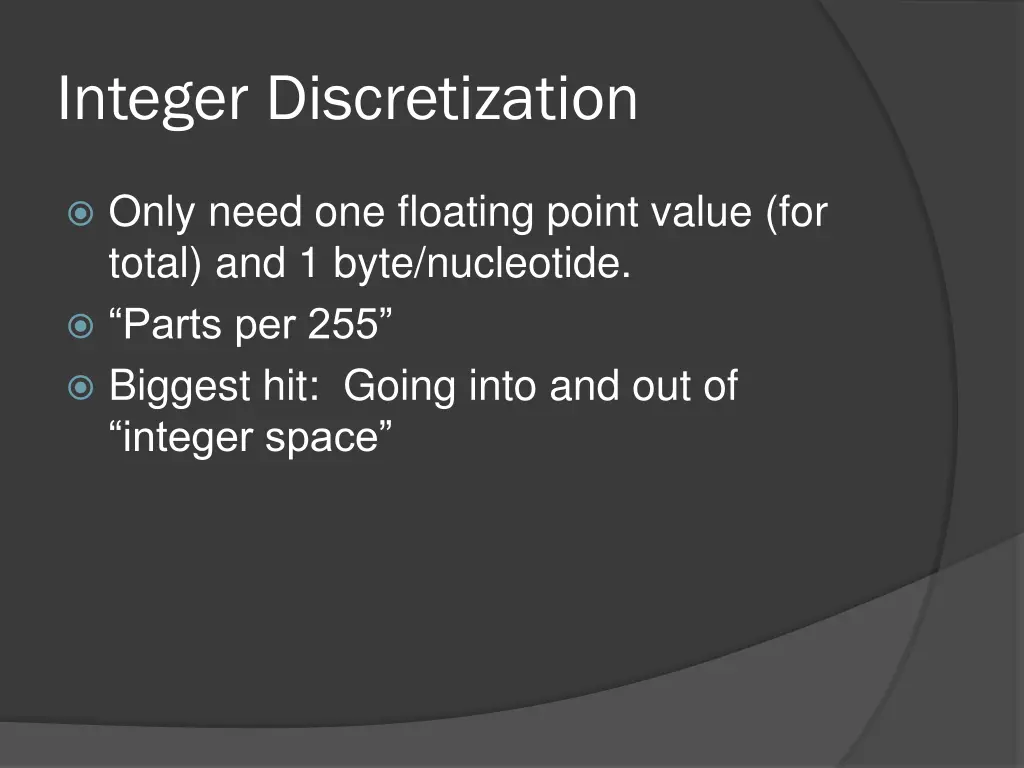 integer discretization