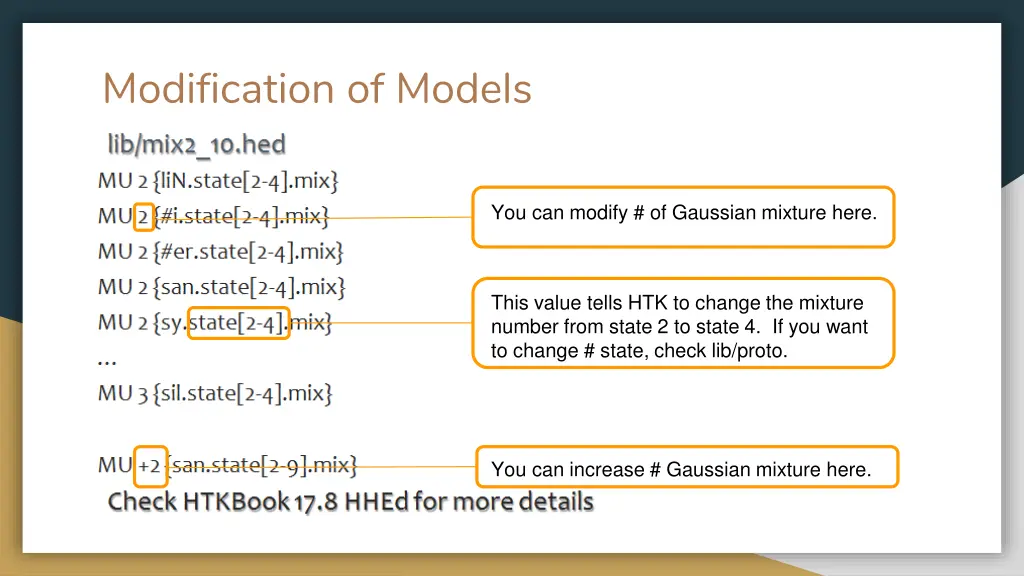 modification of models