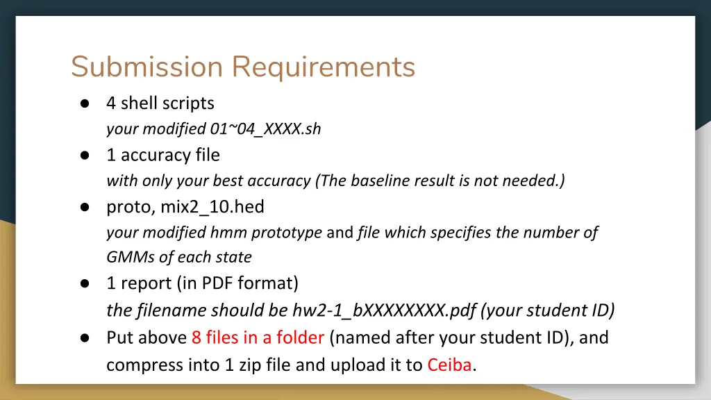 submission requirements 4 shell scripts your