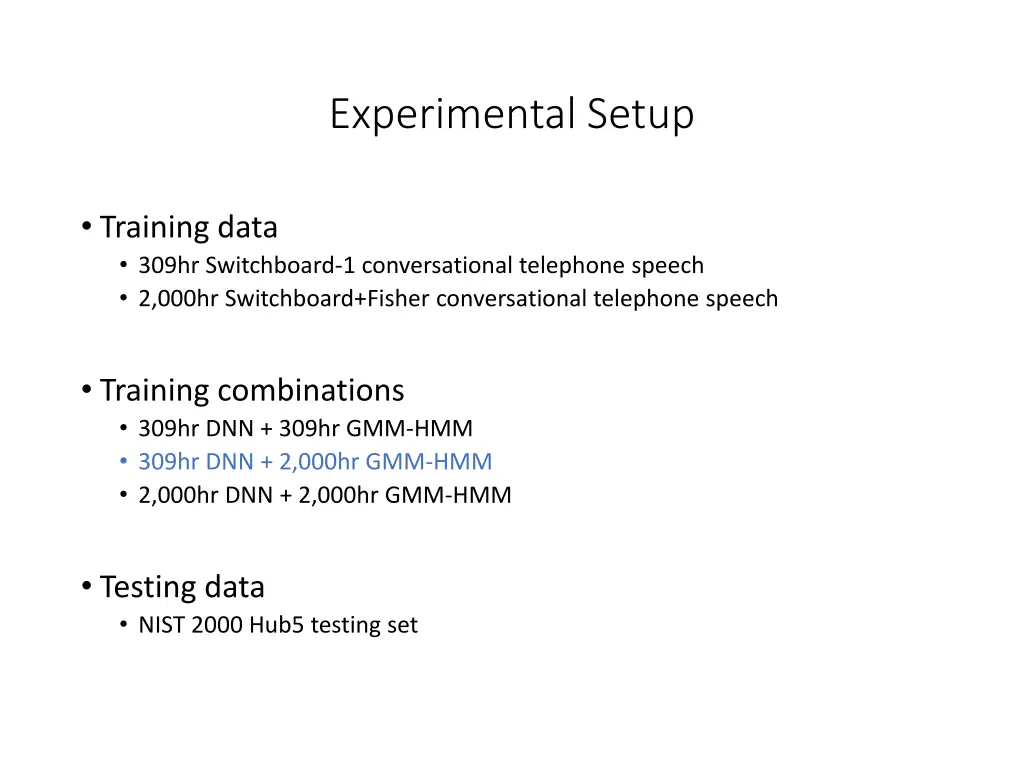 experimental setup