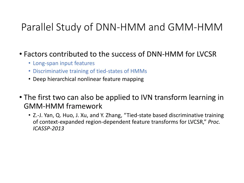 parallel study of dnn hmm and gmm hmm 1