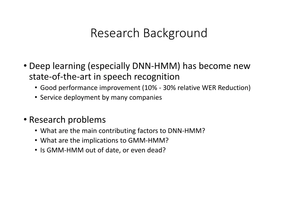 research background