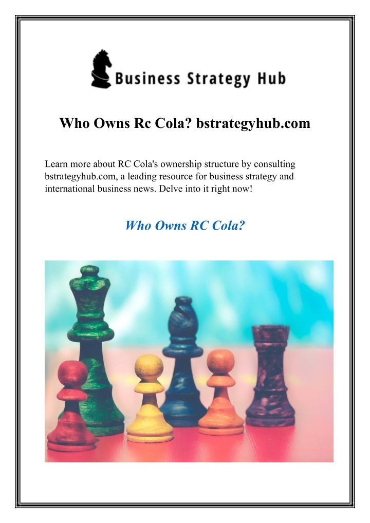 who owns rc cola bstrategyhub com