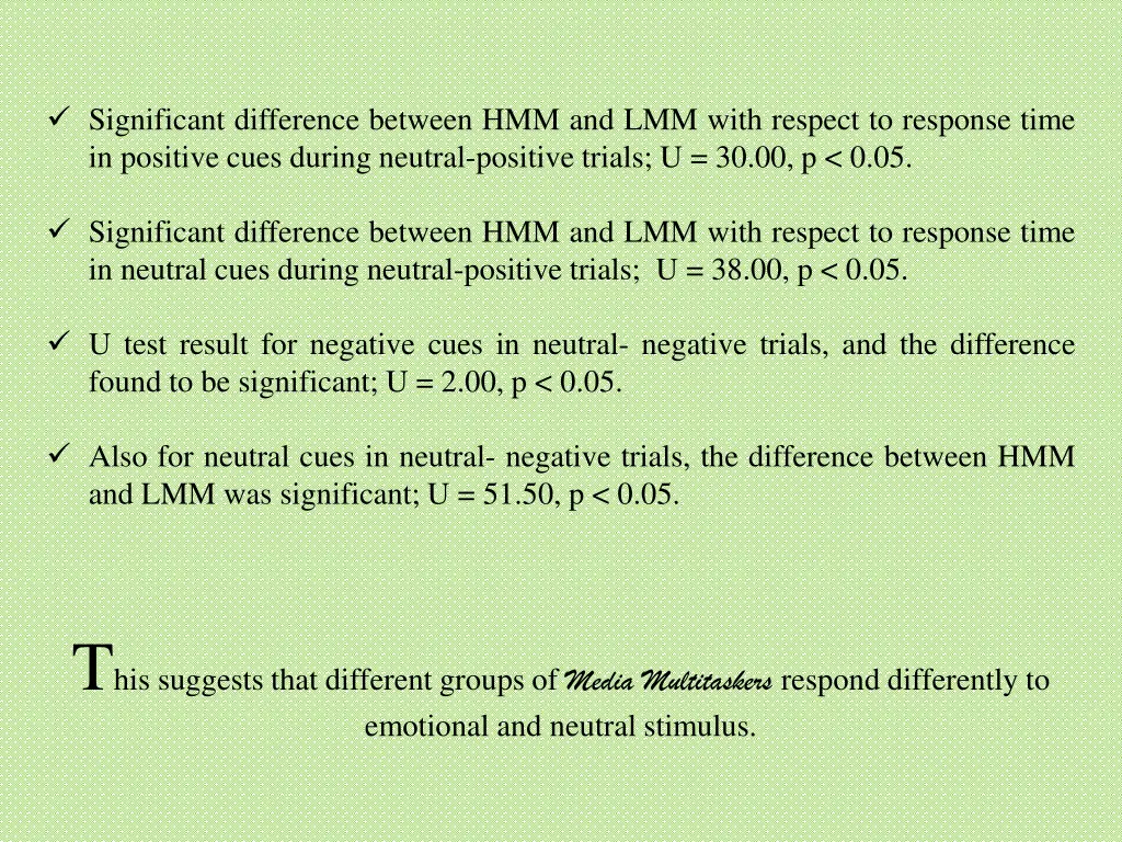 significant difference between hmm and lmm with