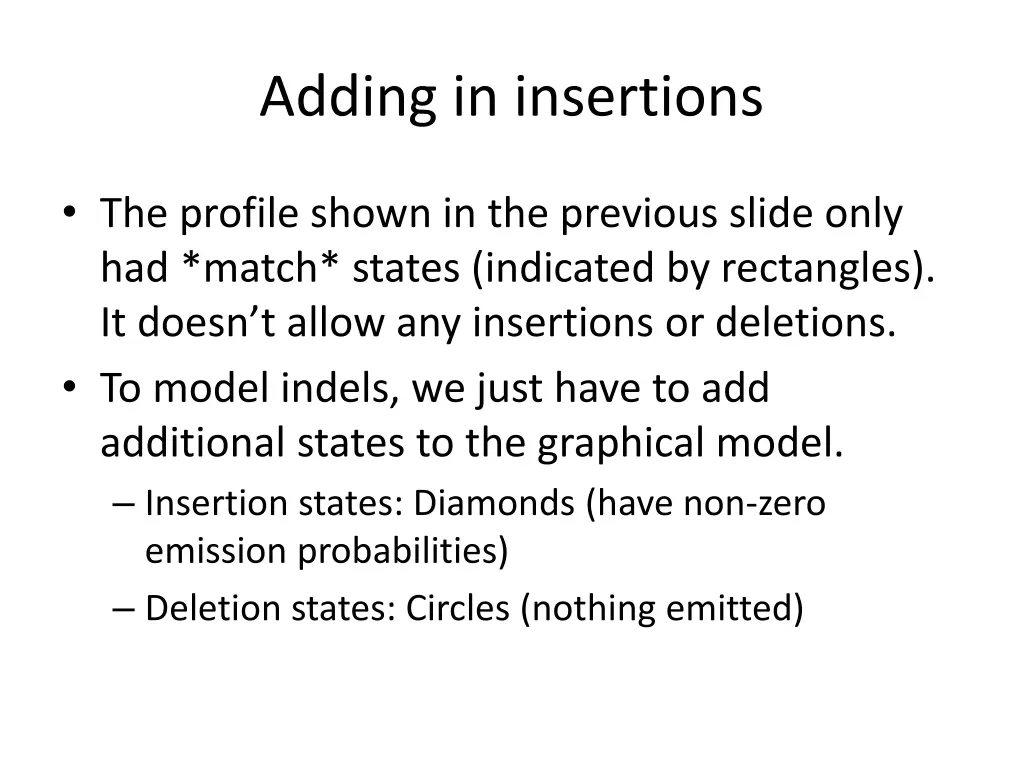 adding in insertions