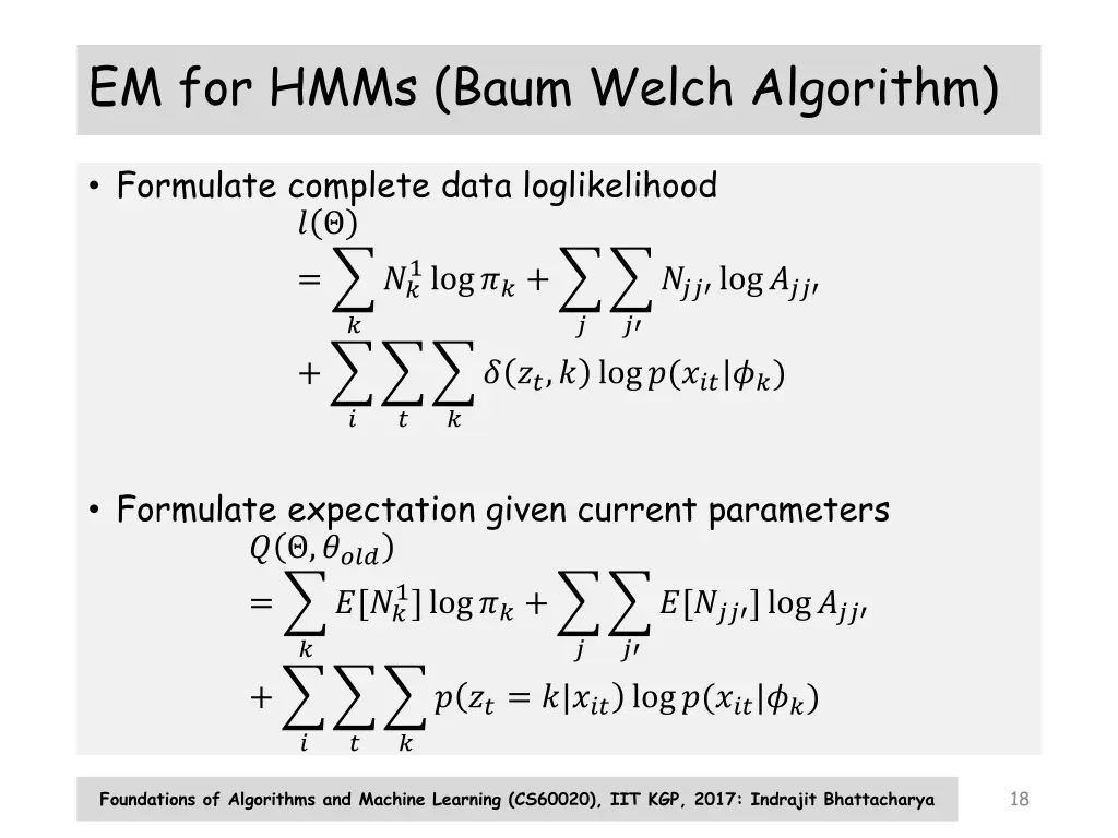 em for hmms baum welch algorithm