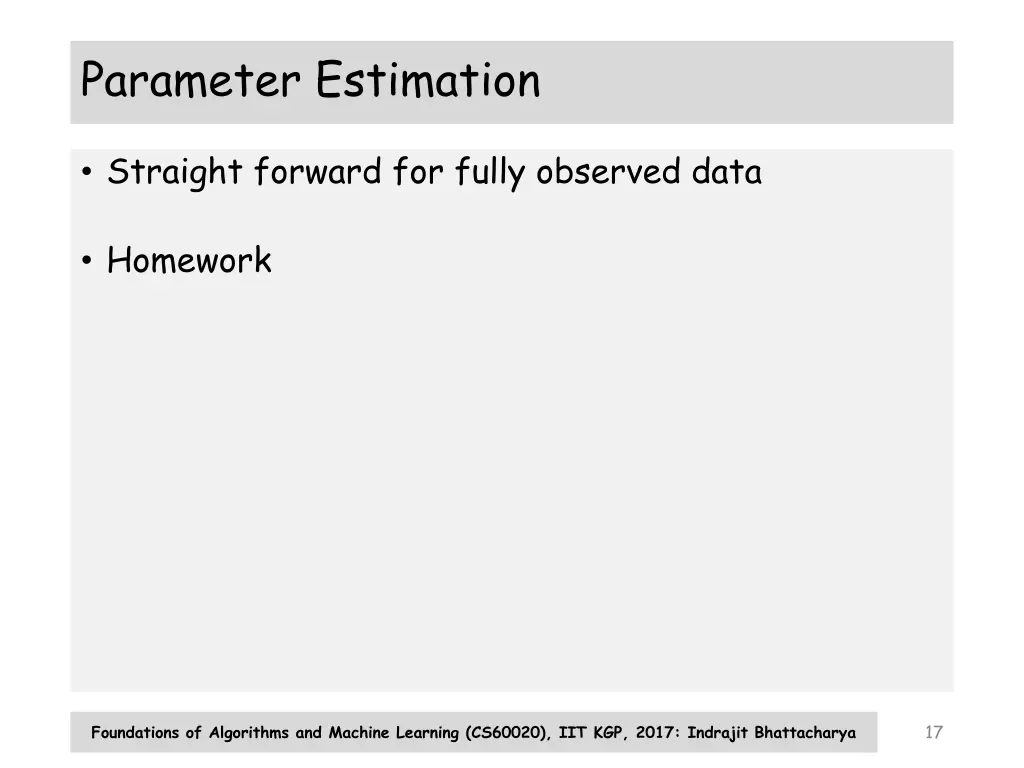 parameter estimation