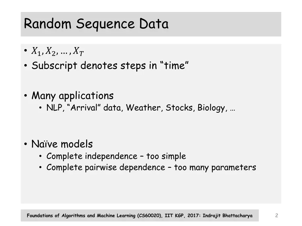 random sequence data