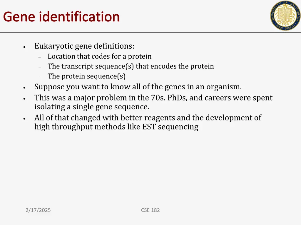 gene identification