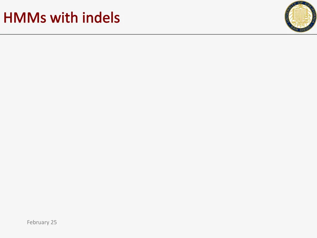 hmms with indels