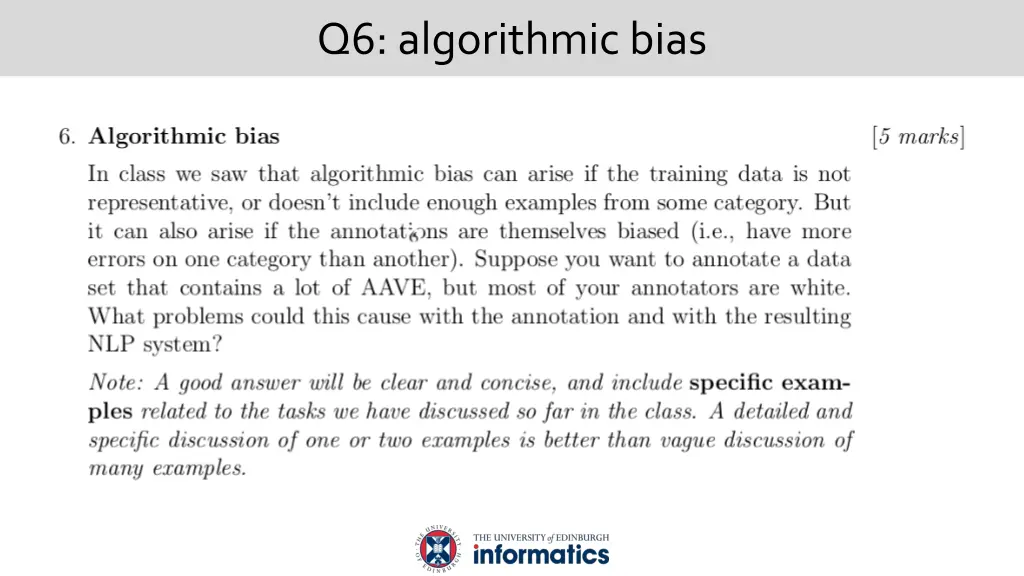 q6 algorithmic bias