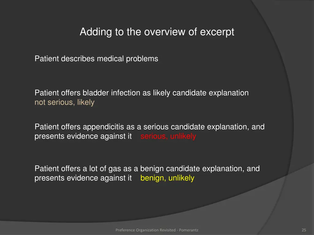 adding to the overview of excerpt